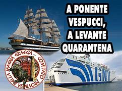 SUL TIRRENO LA VESPUCCI, ALLO JONIO LA NAVE QUARANTENA