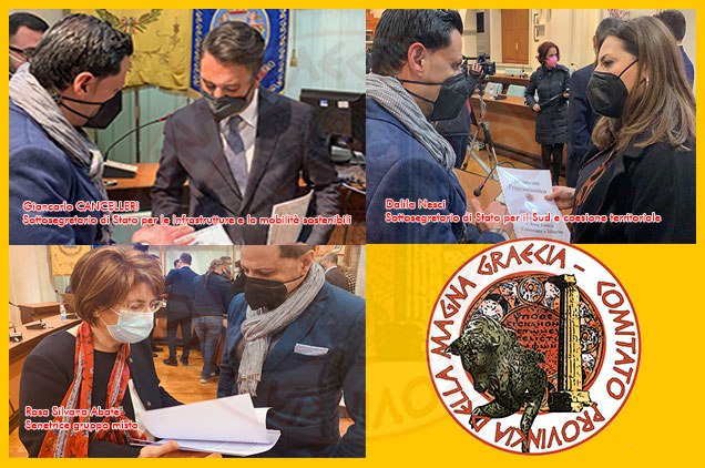 CONSEGNATE AI SOTTOSEGRETARI ALLE INFRASTRUTTURE ED AL SUD LE PRIME COPIE DEL DOCUMENTO PROGRAMMATICO