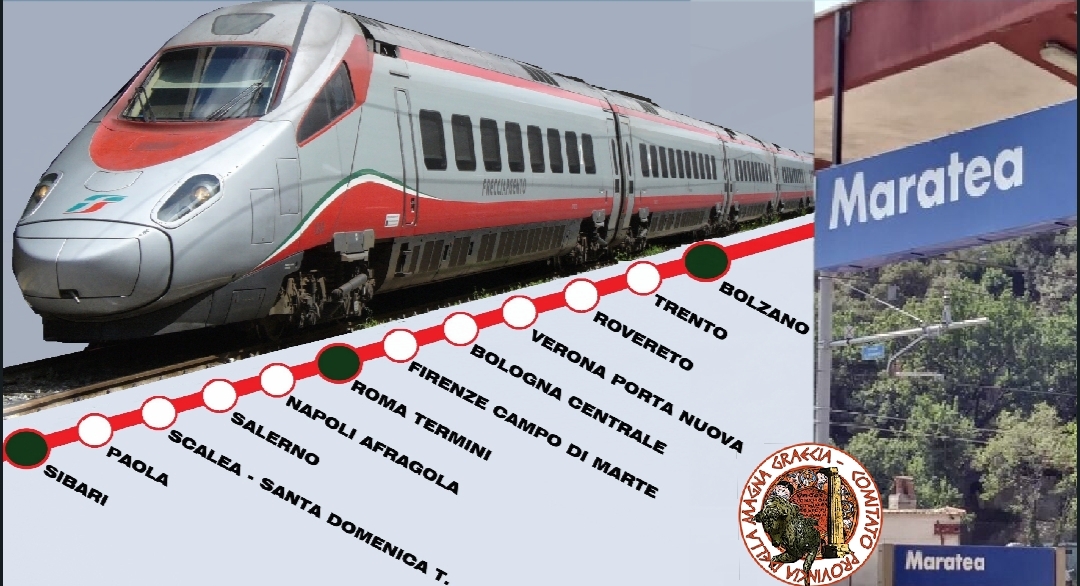 FERMATA FRECCIARGENTO A MARATEA. I CENTRALISMI CONTINUANO A SCHIAFFEGGIARE LO JONIO.